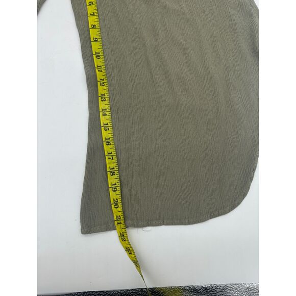 Rewash Casual Pants High Rise Capri Beach Pants Elastic Band Sz M Green - Picture 6 of 9